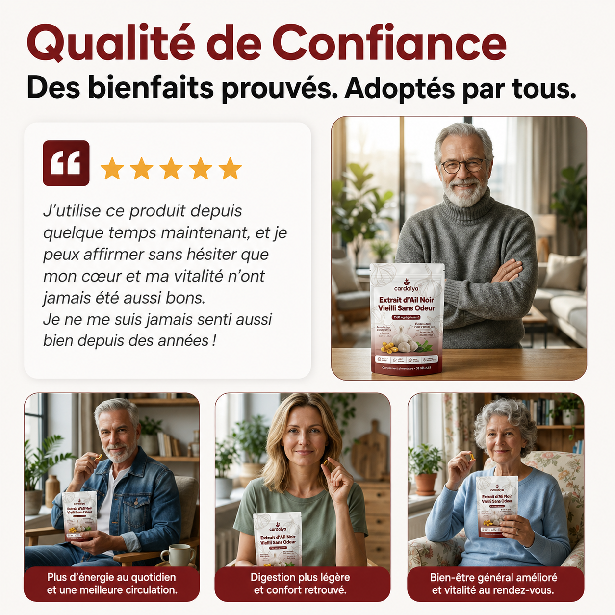 Extrait d'Ail Pur Fermenté 24 Mois — 7 500 mg · Sans Odeur